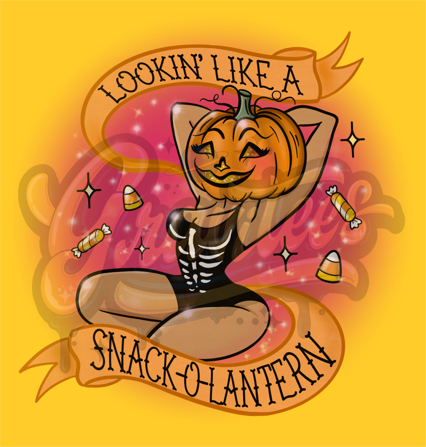 Looking Like A Snack-O-Lantern PNG, Sexy Pumpkin Clipart for DTF or Shirt Printing, Halloween Sublimation, PNG Only!