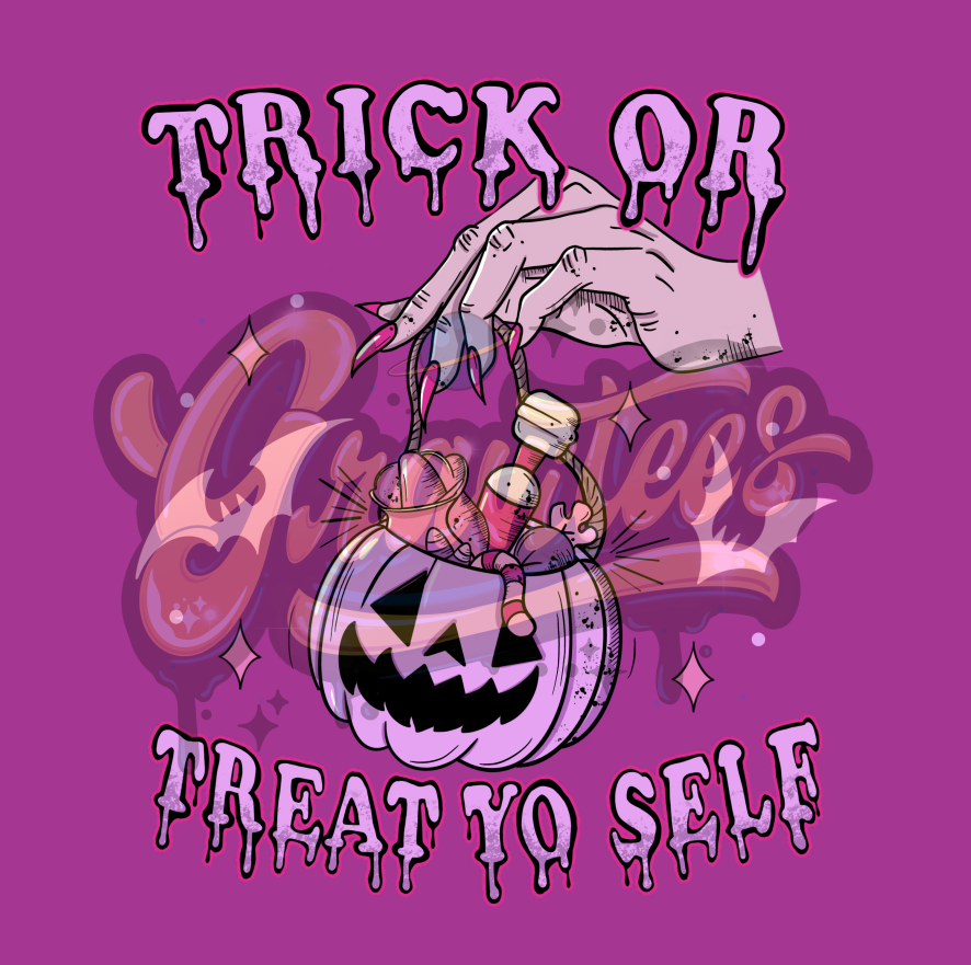 Trick Or Treat Yo' Self PNG, Adult Humor Clipart, Adult Toy Clipart, Halloween Treats Clipart for DTF or Shirt Printing, PNG Only!
