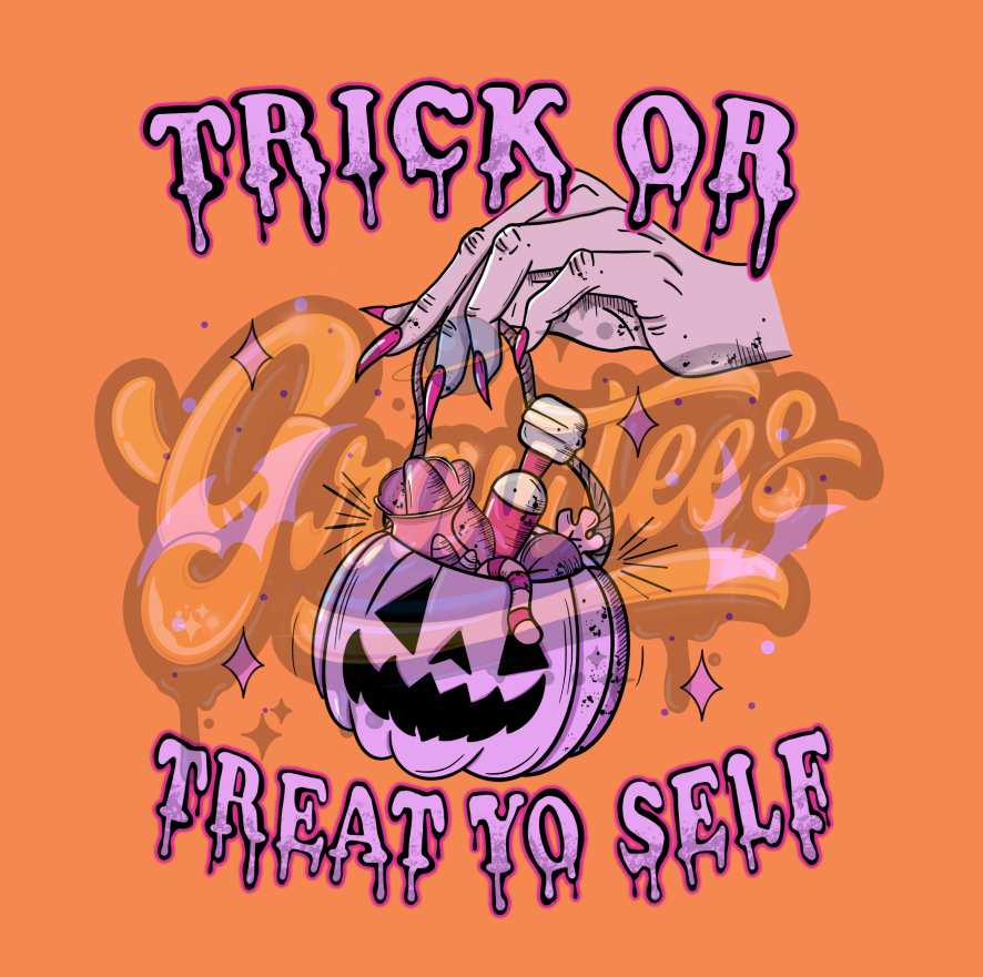 Trick Or Treat Yo' Self PNG, Adult Humor Clipart, Adult Toy Clipart, Halloween Treats Clipart for DTF or Shirt Printing, PNG Only!