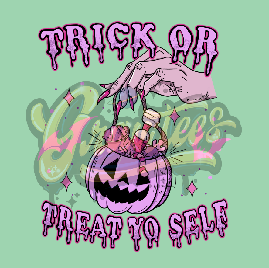 Trick Or Treat Yo' Self PNG, Adult Humor Clipart, Adult Toy Clipart, Halloween Treats Clipart for DTF or Shirt Printing, PNG Only!