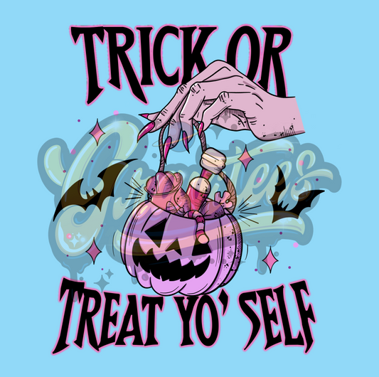 Trick Or Treat Yo' Self PNG, Adult Humor Clipart, Adult Toy Clipart, Halloween Treats Clipart for DTF or Shirt Printing, PNG Only!