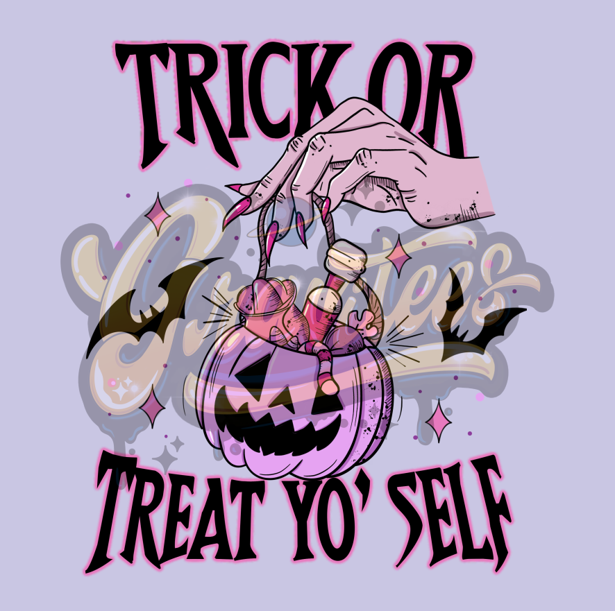 Trick Or Treat Yo' Self PNG, Adult Humor Clipart, Adult Toy Clipart, Halloween Treats Clipart for DTF or Shirt Printing, PNG Only!
