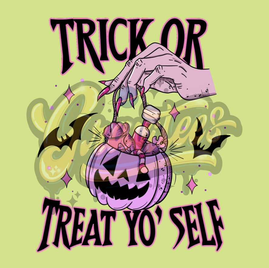 Trick Or Treat Yo' Self PNG, Adult Humor Clipart, Adult Toy Clipart, Halloween Treats Clipart for DTF or Shirt Printing, PNG Only!