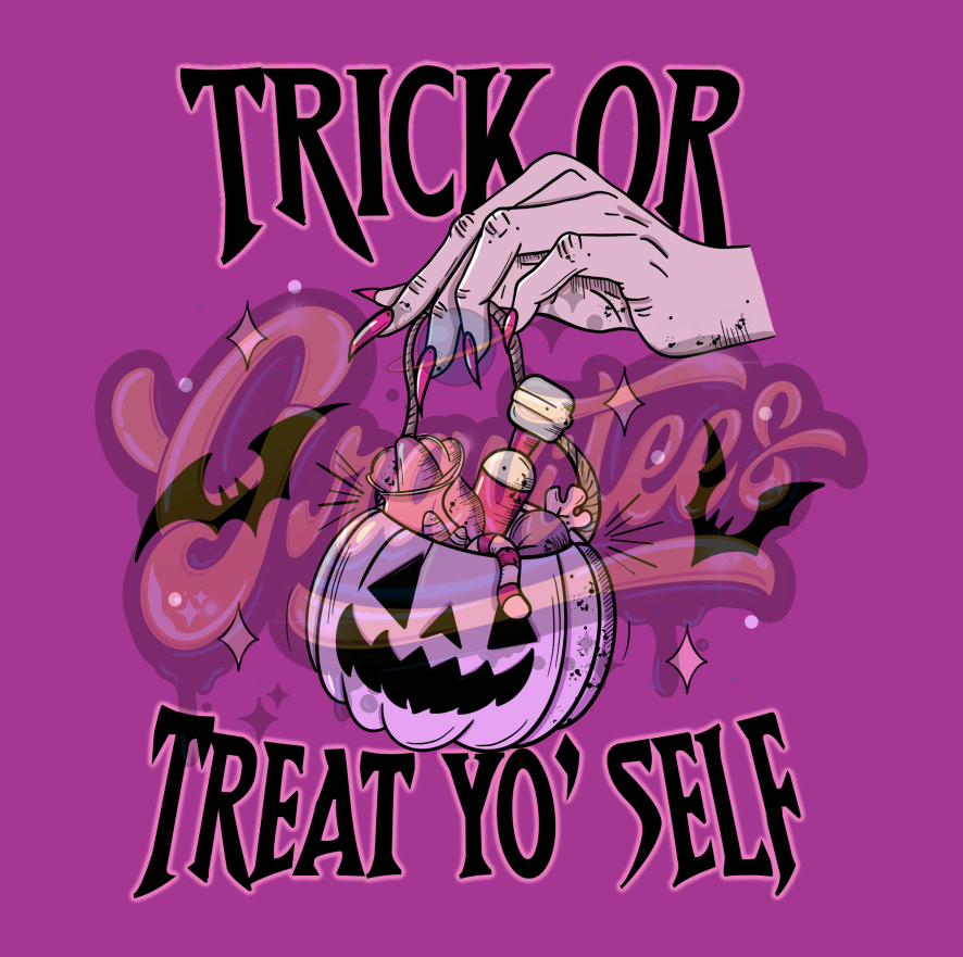 Trick Or Treat Yo' Self PNG, Adult Humor Clipart, Adult Toy Clipart, Halloween Treats Clipart for DTF or Shirt Printing, PNG Only!
