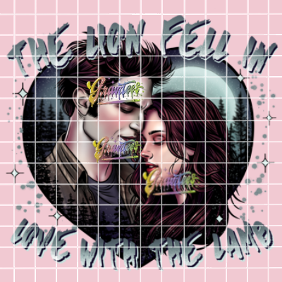 The Lion Fell In Love With The Lamb  Png, Vampire Clipart, Trendy Valentine Clipart for DTF  or Shirt Printing, PNG Only!