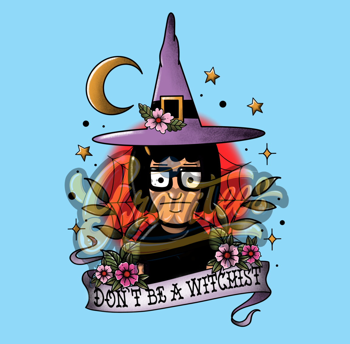 Teen-A Witch Png, Witch Clipart, Don't Be A Witchist PNG, Halloween Clipart, Fall Clipart for DTF or Shirt Printing, PNG Only!