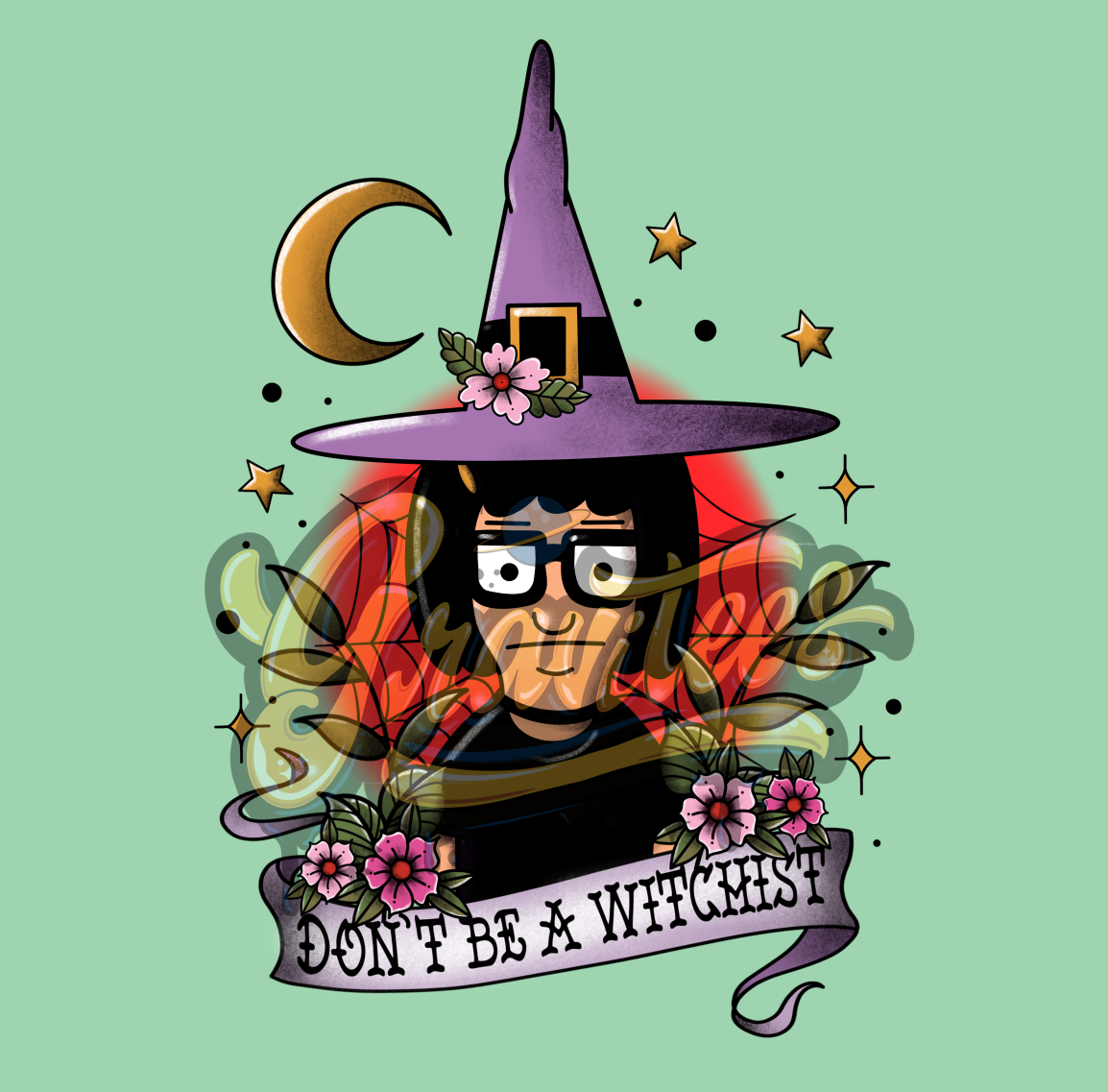 Teen-A Witch Png, Witch Clipart, Don't Be A Witchist PNG, Halloween Clipart, Fall Clipart for DTF or Shirt Printing, PNG Only!