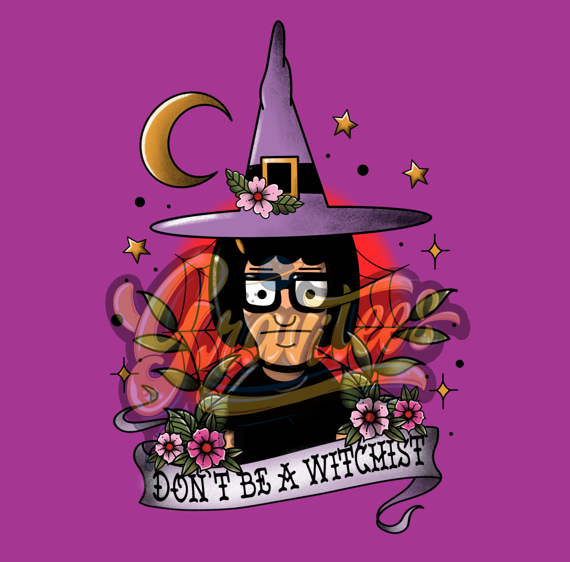 Teen-A Witch Png, Witch Clipart, Don't Be A Witchist PNG, Halloween Clipart, Fall Clipart for DTF or Shirt Printing, PNG Only!