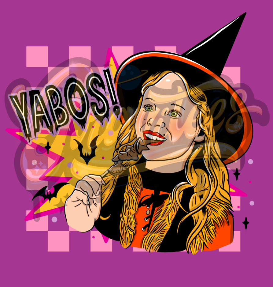 Yabos Hocus Pocus PNG, Spooky Clipart for DTF or Shirt Printing, Halloween Sublimation, PNG Only!