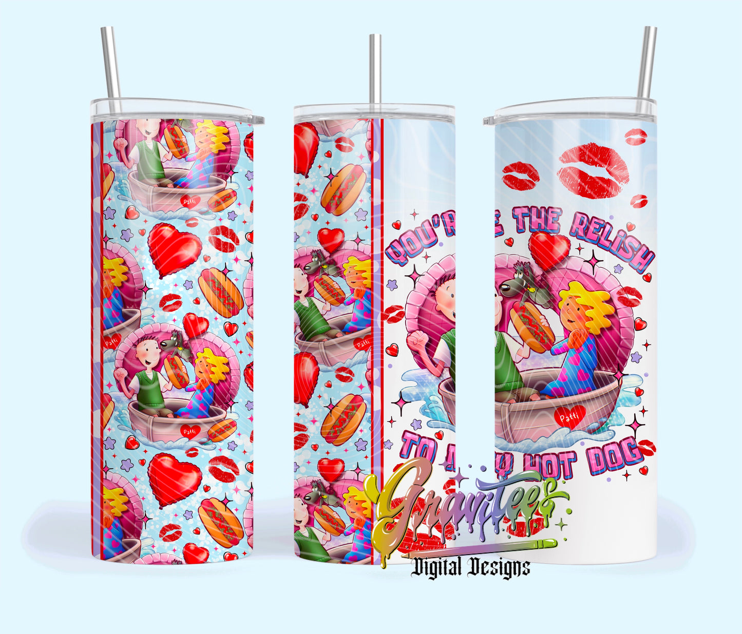 Vday Nuggets  20oz Tumbler Template Design PNG,  for UVDTF or Sublimation Printing PNG Only