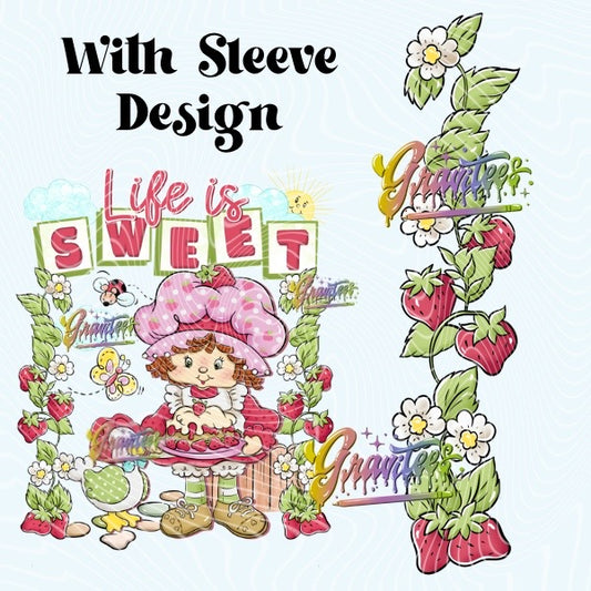 Life is Sweet Design with Sleeve Png, Life is Sweet Clipart, Life is Sweet Clipart,  Clipart for DTF or Shirt Printing, PNG Only!