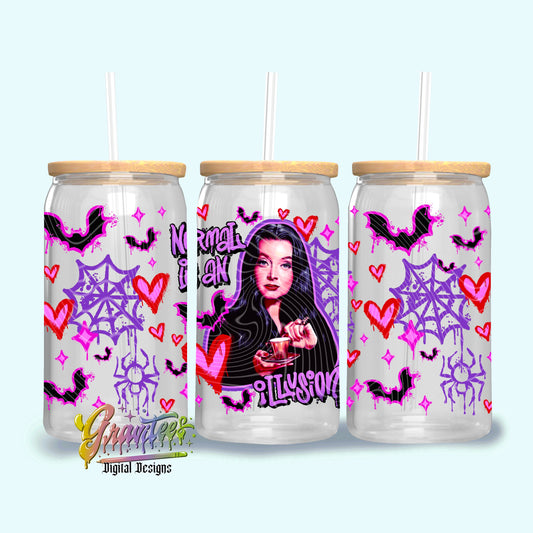 ILLUSION 16oz Tumbler Template Design PNG,  for UVDTF or Sublimation Printing PNG Only!!