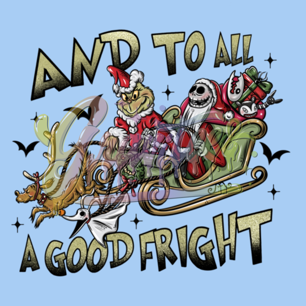 And To All A Good Fright Png, Christmas Movie Clipart, Trendy Christmas Clipart for DTF or Shirt Printing, PNG Only!