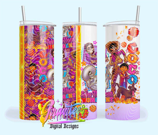 SEIZE YOUR MOMENT COLORFUL 20oz Tumbler Template Design PNG,  for UVDTF or Sublimation Printing PNG Only!! (Copy)