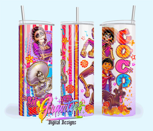 SEIZE YOUR MOMENT STRIPES 20oz Tumbler Template Design PNG,  for UVDTF or Sublimation Printing PNG Only!! (Copy)
