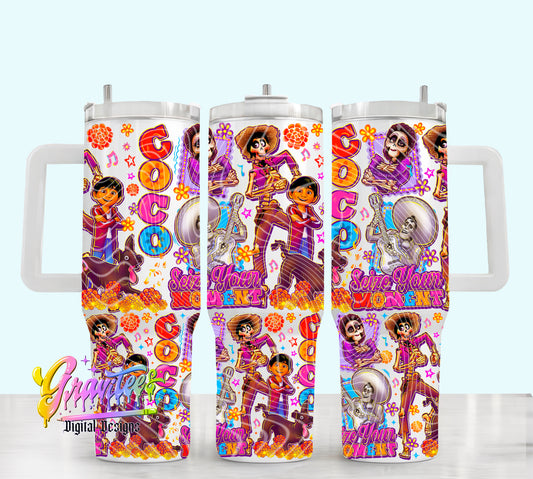 SEIZE YOUR MOMENT  40oz Tumbler Template Design PNG,  for UVDTF or Sublimation Printing PNG Only!! (Copy)
