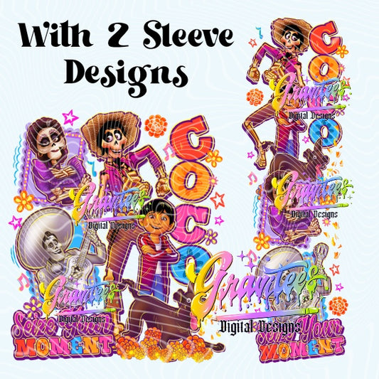 SEIZE YOUR MOMENT   Design with Sleeve  Png for DTF or Shirt Printing, PNG Only! (Copy)