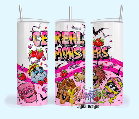SPOOKY CEREAL Skinny Tumbler Template Design PNG, SPOOKY CEREAL Clipart for UVDTF or Sublimation Printing PNG Only! (Copy) (Copy) (Copy)