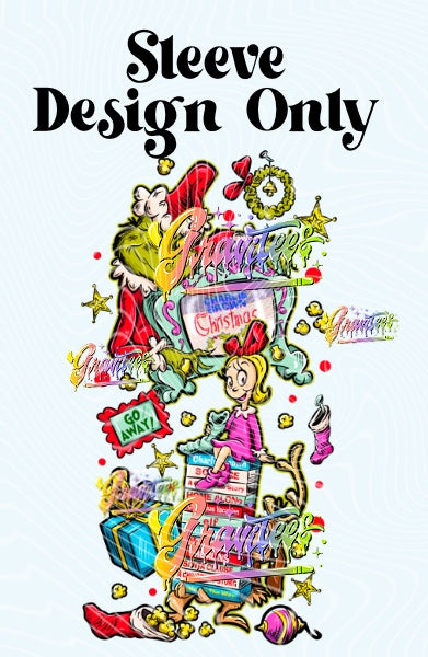 LETS WATCH CHRISTMAS MOVIES Sleeve Design Png for DTF or Shirt Printing, PNG Only!