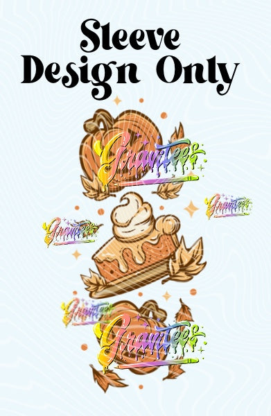 Pumpkin Pie-romaniac Sleeve Design Png for DTF or Shirt Printing, Sleeve PNG Only!