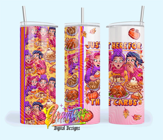 Thanksgiving Demon Slayers  20oz Tumbler Template Design PNG,  for UVDTF or Sublimation Printing PNG Only!!