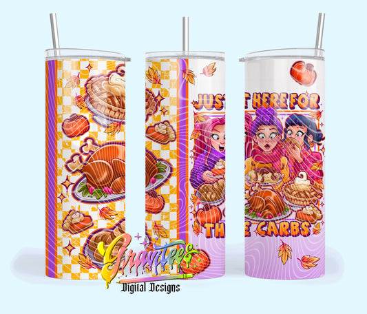 Thanksgiving Demon Slayers  20oz Tumbler Template Design PNG,  for UVDTF or Sublimation Printing PNG Only!!