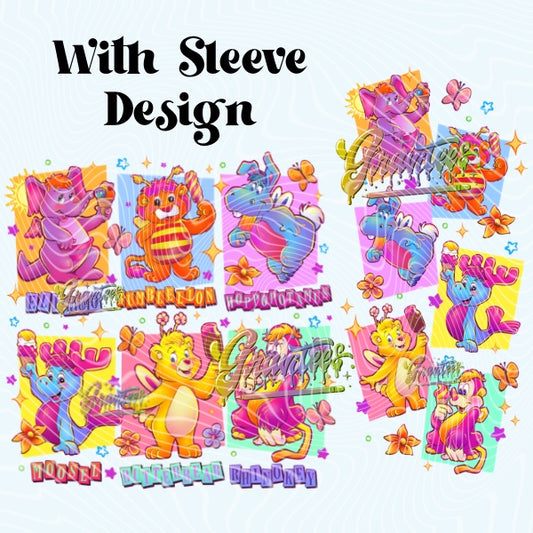 WUZZ COLOR BACK GROUND Design with Sleeve  Png for DTF or Shirt Printing, PNG Only! (Copy)