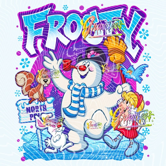 Jolly Snowman Design Png for DTF or Shirt Printing, PNG Only!