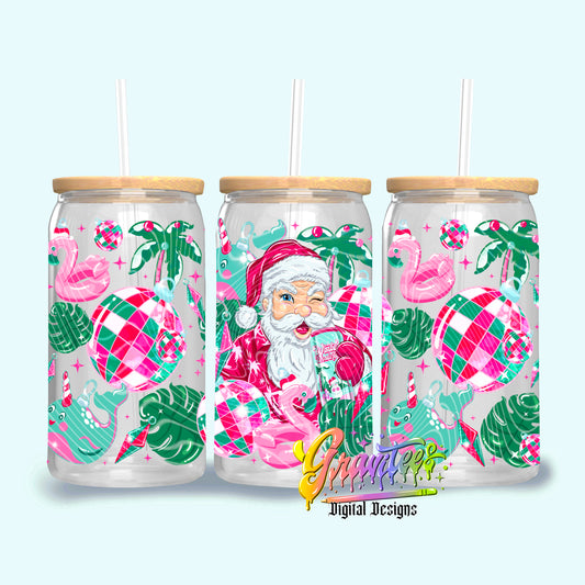 Energy Santa 16oz Tumbler Template Design PNG,  for UVDTF or Sublimation Printing PNG Only!!I