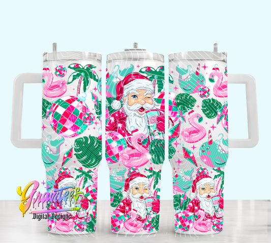 Energy Santa 40oz Tumbler Template Design PNG,  for UVDTF or Sublimation Printing PNG Only!!I