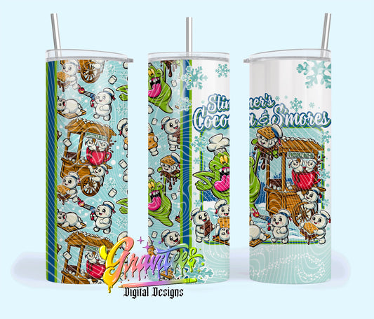 Hot Cocoa & S’mores 20oz Tumbler Template Design PNG,  for UVDTF or Sublimation Printing PNG Only!!