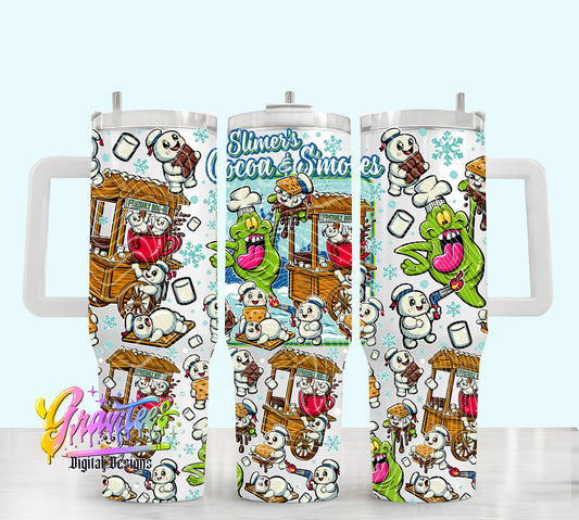Hot Cocoa & S’mores 40oz Tumbler Template Design PNG,  for UVDTF or Sublimation Printing PNG Only!!