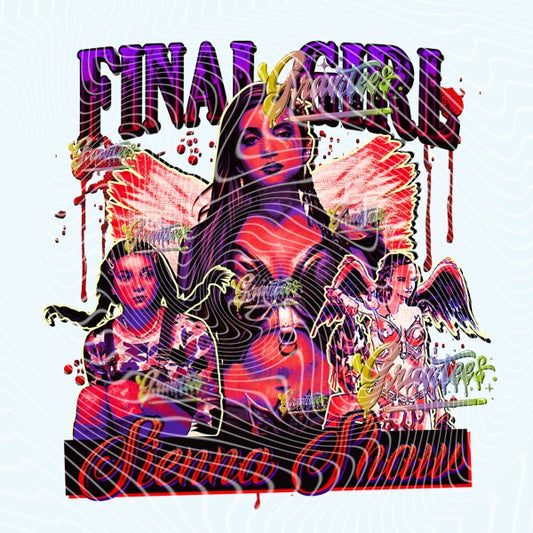 Final Girl Horror Design Png for DTF or Shirt Printing, PNG Only!