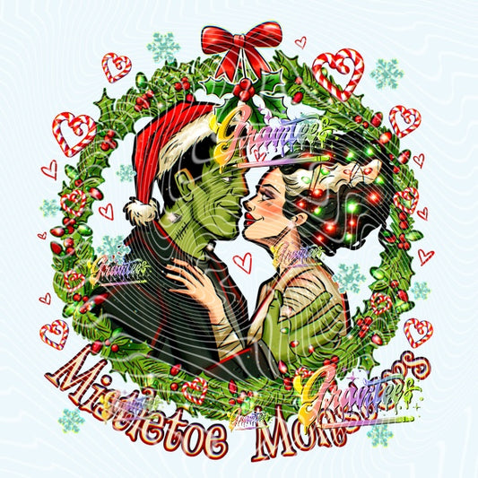 Mistletoe Monsters Design Png for DTF or Shirt Printing, PNG Only!