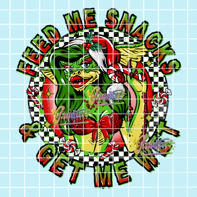 Feed Me Snacks Greta Png, Naughty Clipart, Trendy Christmas Clipart for DTF or Shirt Printing, PNG Only!