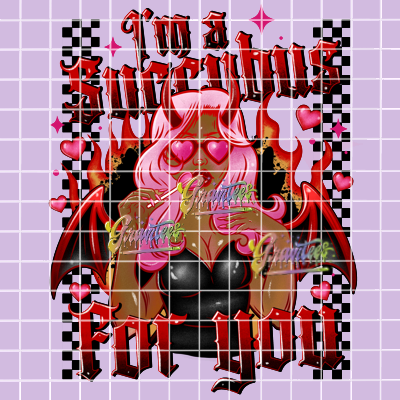 I'm A Succubus For You Png, Valentine Clipart, Trendy Valentine Clipart for DTF or Shirt Printing, PNG Only!