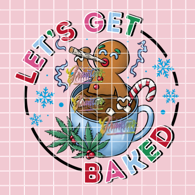 Let's Get Baked Png, Gingerbread Pot Hot Cocoa Clipart, Trendy Christmas Clipart, Cocoa Clipart for DTF or Shirt Printing, PNG Only!
