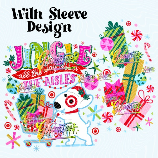 Jingle All The Way Dog with Sleeve Design Png for DTF or Shirt Printing, PNG Only!