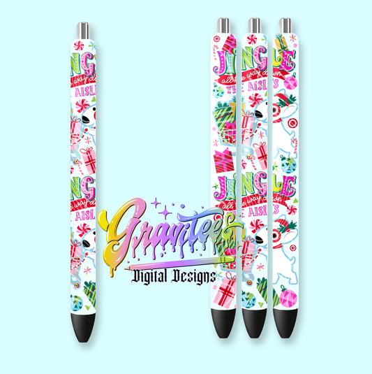 Jingle All The Way Dog Pen Wrap Template Design PNG,  for UVDTF or Sublimation Printing PNG Only!!