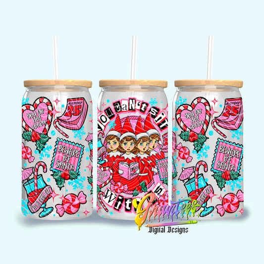 Mean Elves 16oz Tumbler Template Design PNG,  for UVDTF or Sublimation Printing PNG Only!!