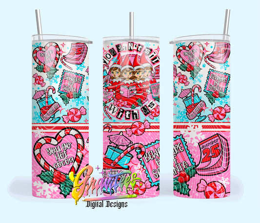 Mean Elves 20oz Tumbler Template Design PNG,  for UVDTF or Sublimation Printing PNG Only!!