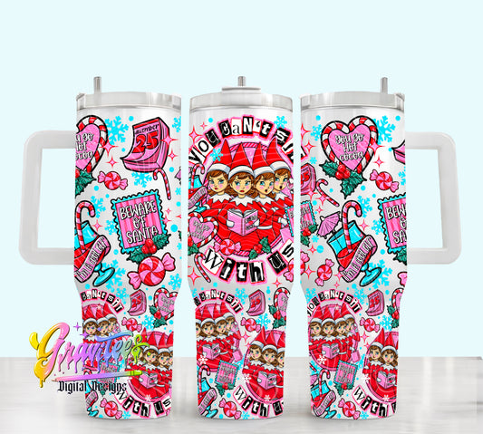 Mean Elves 40oz Tumbler Template Design PNG,  for UVDTF or Sublimation Printing PNG Only!!