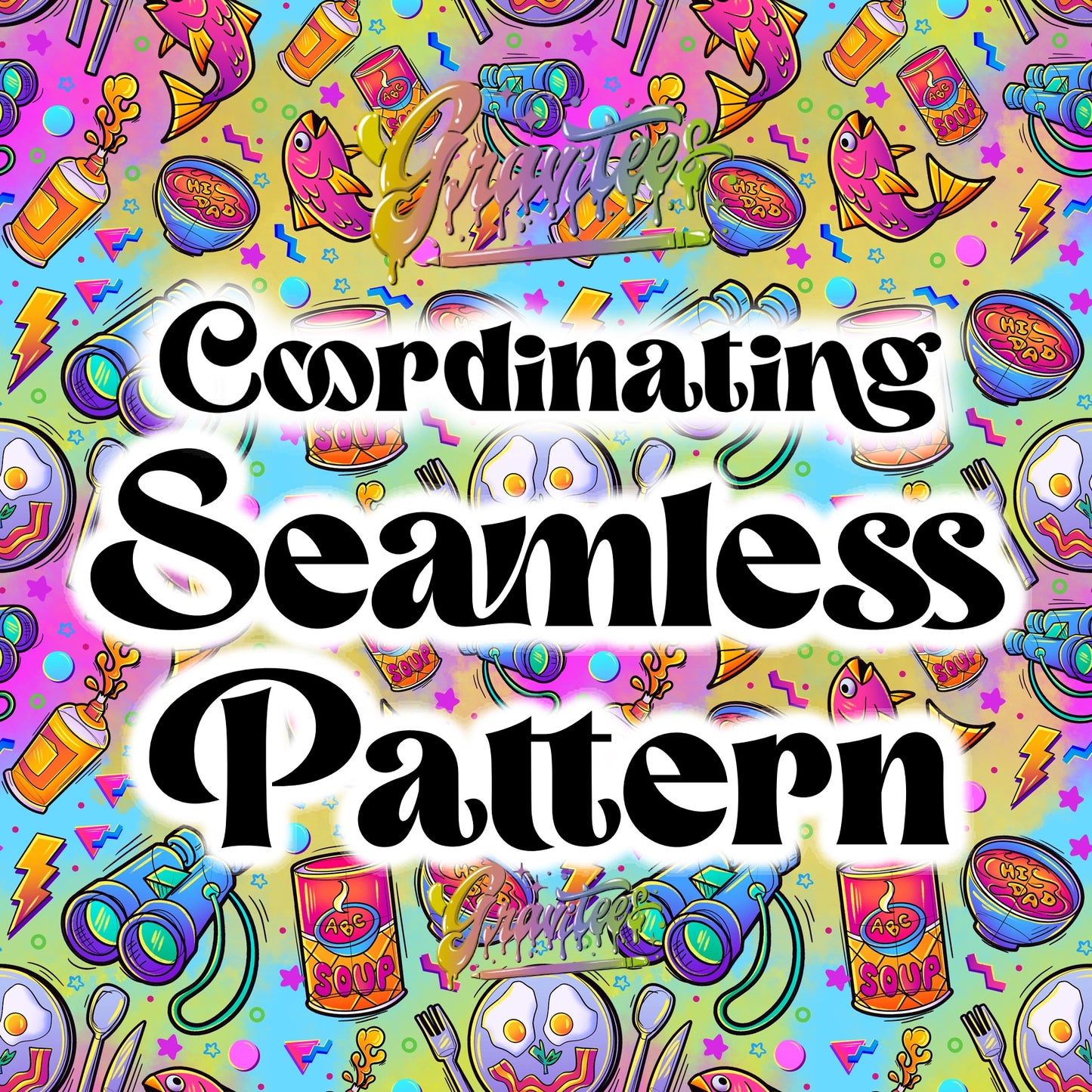 Silly Father Son Movie Coordinating Seamless Design Png for DTF or Shirt Printing, PNG Only!
