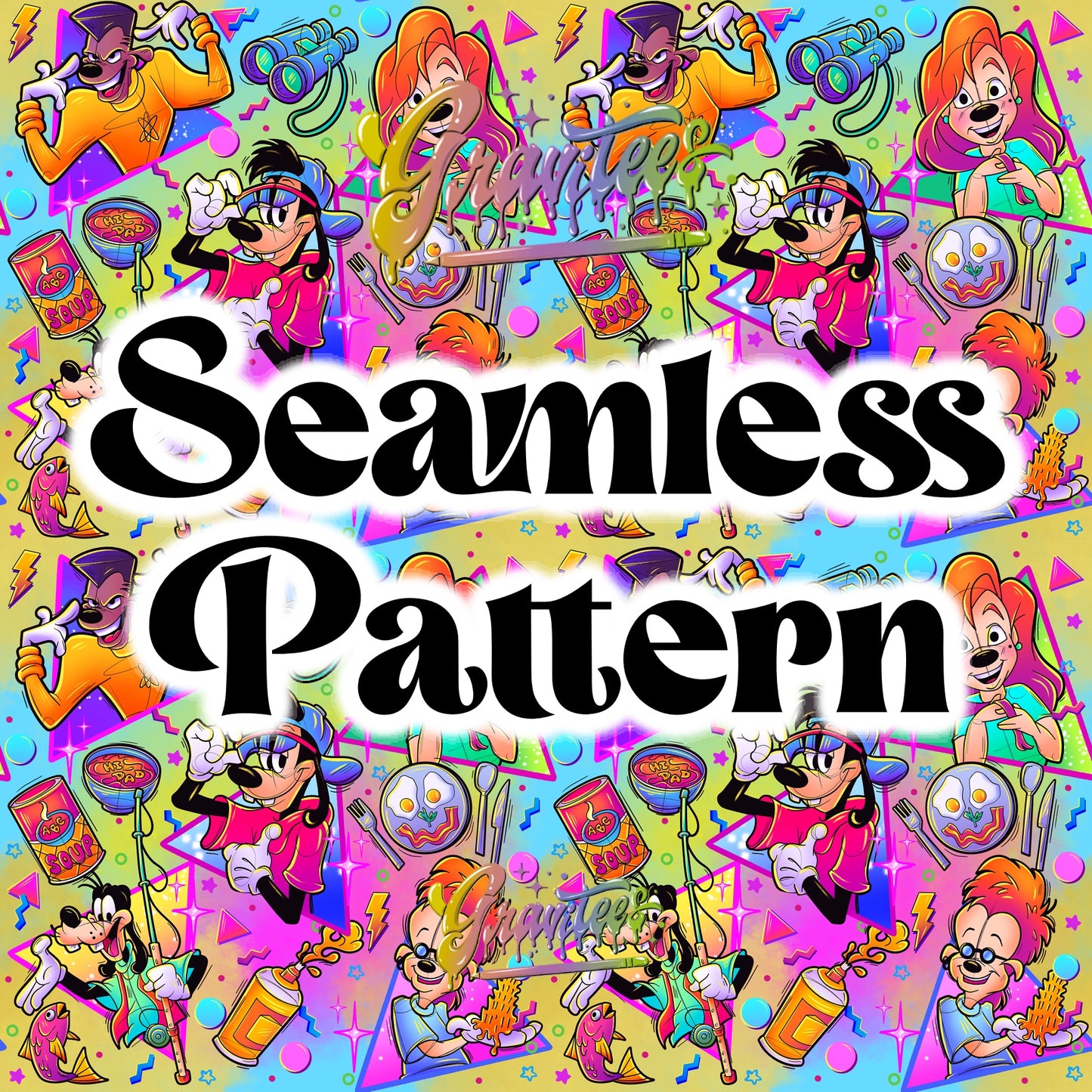 Silly Father Son Movie Seamless Design Png for DTF or Shirt Printing, PNG Only!