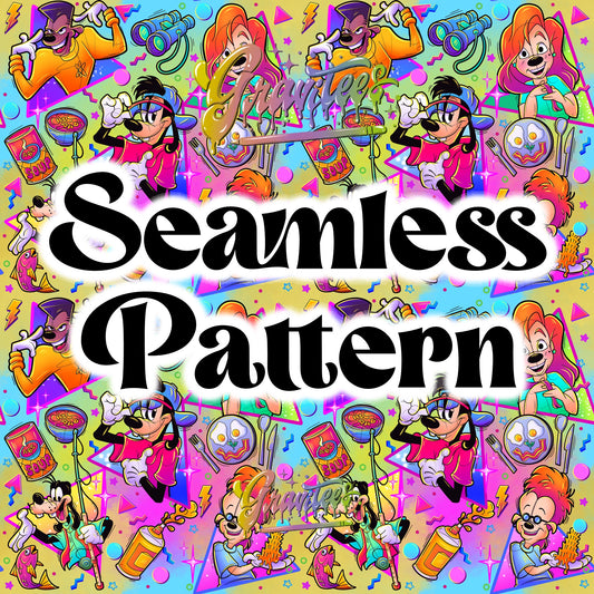 Silly Father Son Movie Seamless Design Png for DTF or Shirt Printing, PNG Only!