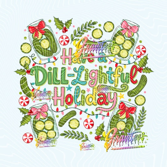 Holiday Pickles Design Png for DTF or Shirt Printing, PNG Only!