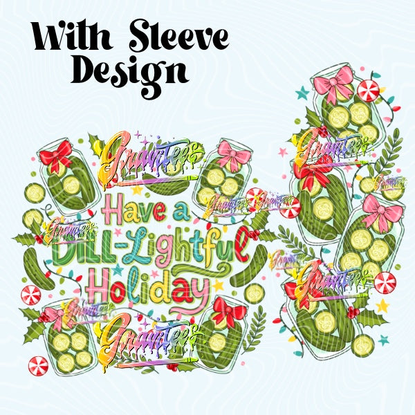Holiday Pickles with Sleeve Design Png for DTF or Shirt Printing, PNG Only!