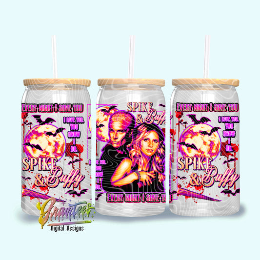 Vampire Lovers 16oz Tumbler Template Design PNG,  for UVDTF or Sublimation Printing PNG Only!!