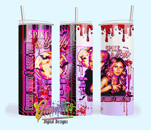 Vampire Lovers 20oz Tumbler Template Design PNG,  for UVDTF or Sublimation Printing PNG Only!!