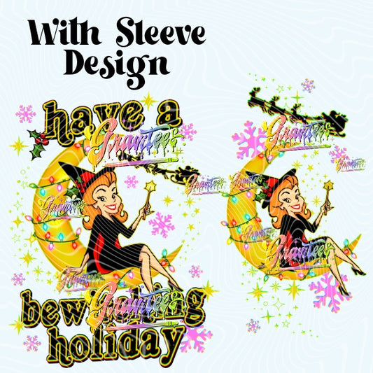 Bewitching Holiday with Sleeve Design Png for DTF or Shirt Printing, PNG Only!